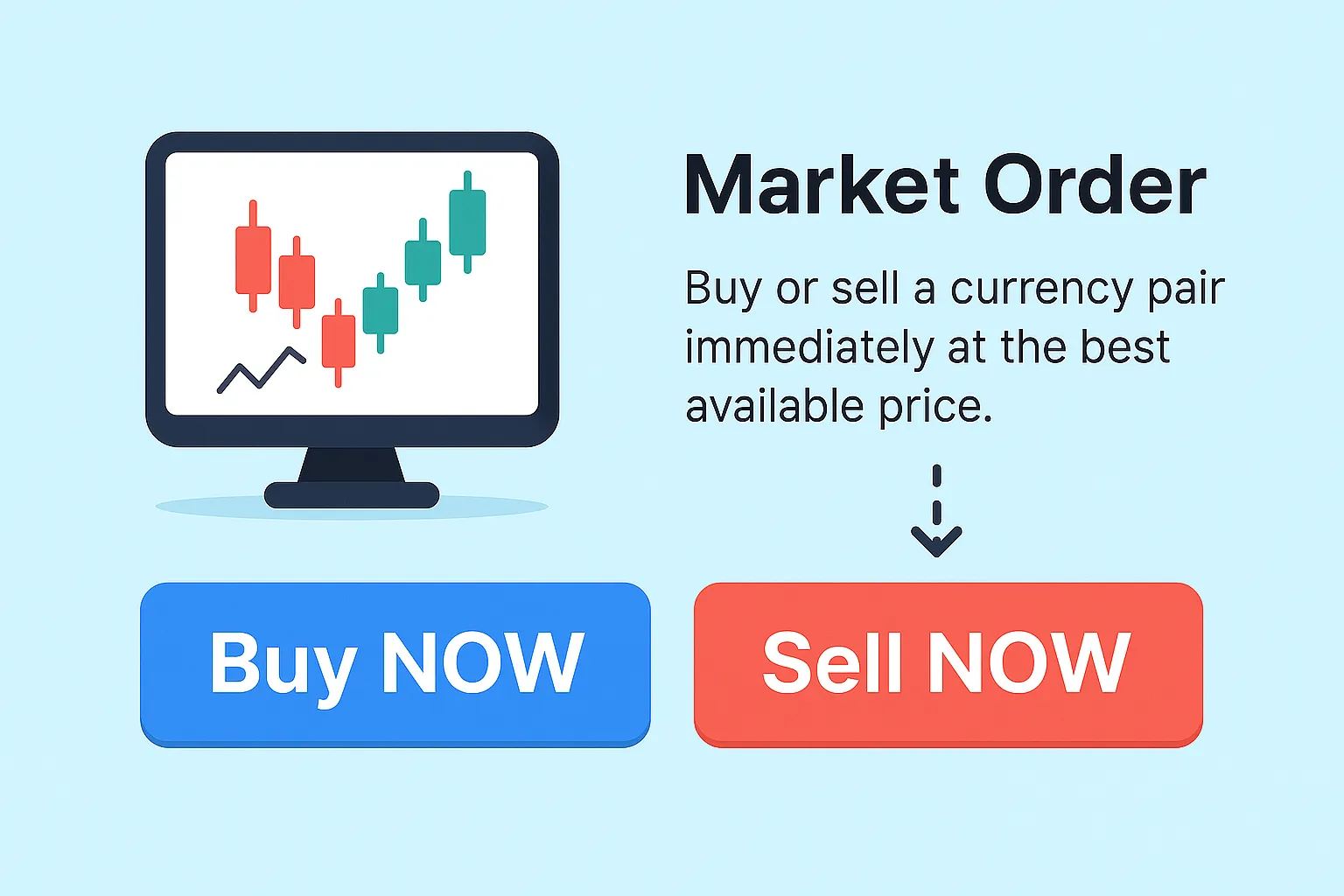 أوامر التداول في الفوركس Market Order